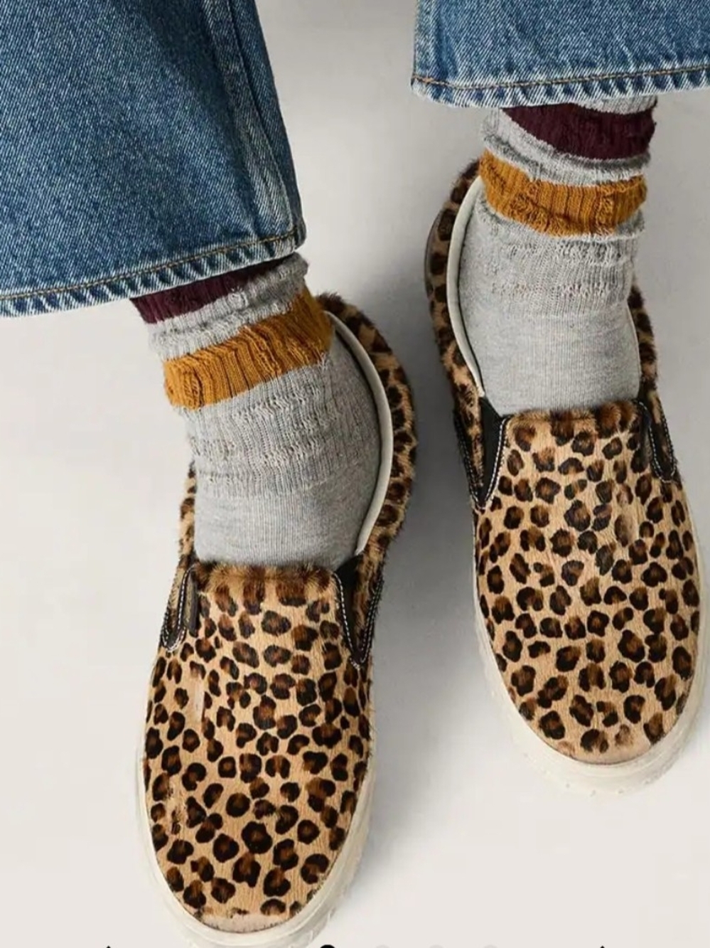 Golden Goose VCE Penstar In Leopard-Print Pony Skin With Black Leather Heel Tab